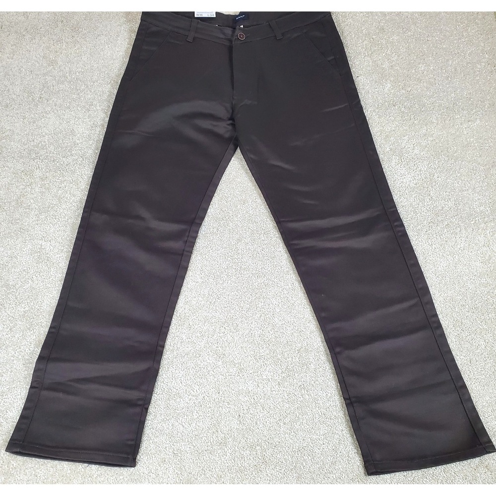 GANT Men's Brown Trousers Pants NWTGS Size 36X34 Check Measurements